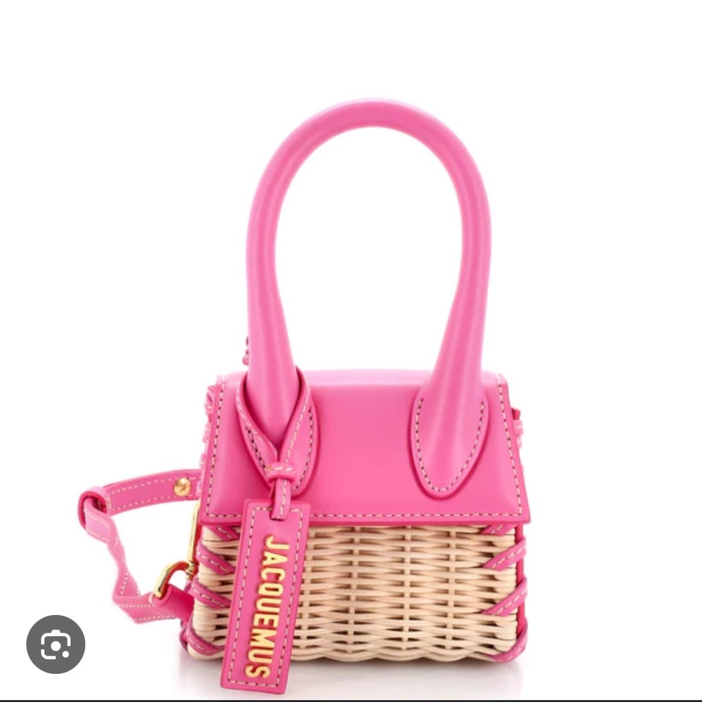 Jacquemus Le chiquito Osier Bag raffia and leather mini
